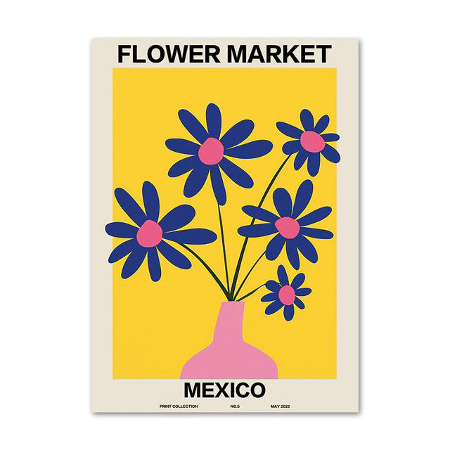 Flower Market Gallery Wall Canvas Posters — Considered Home Styling — Lifestyle 6