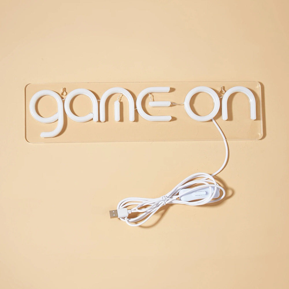 Game On Wall LED Neon Sign — Warm LED Mood Lighting for Bedside — Lifestyle 3