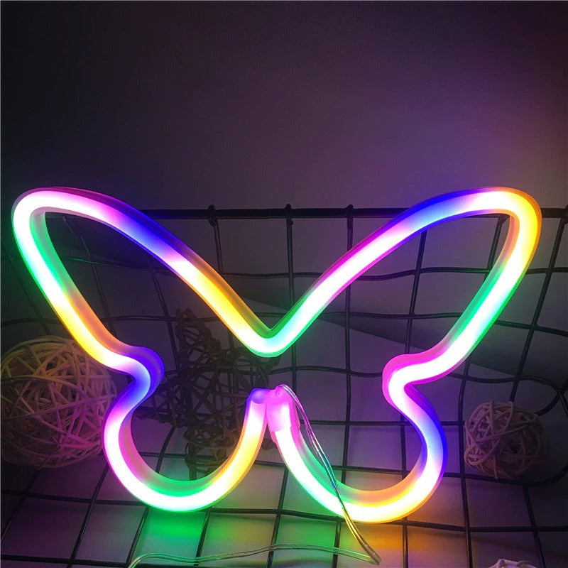 Butterfly Wall Neon Sign — Warm LED Mood Lighting for Bedside — Lifestyle 4