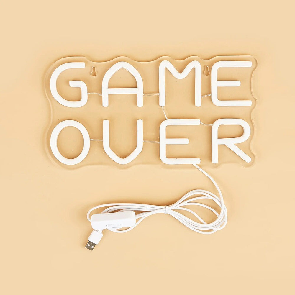 Game Over Multicolor LED Neon Sign — Lifestyle 3