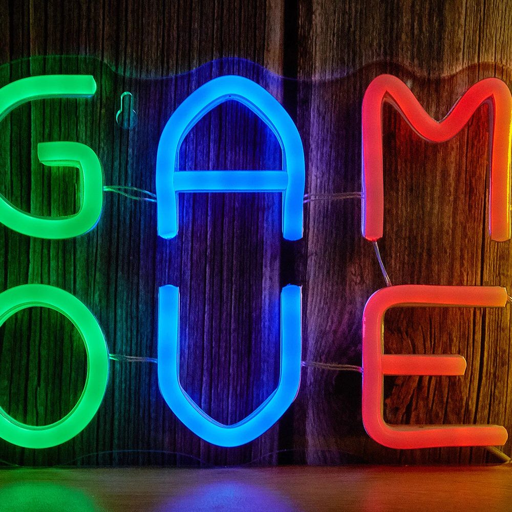 Game Over Multicolor LED Neon Sign — Detail