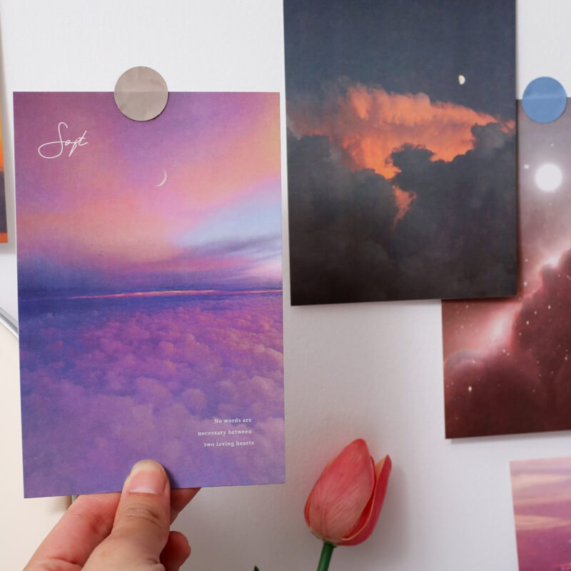 Glitter Clouds Wall Collage Postcards — Considered Home Styling