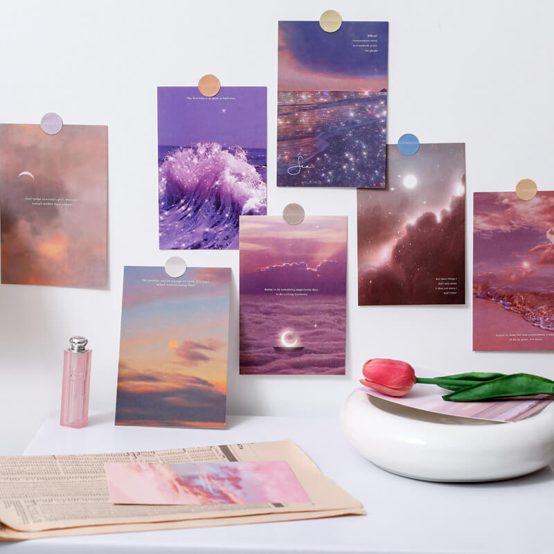Glitter Clouds Wall Collage Postcards — Considered Home Styling