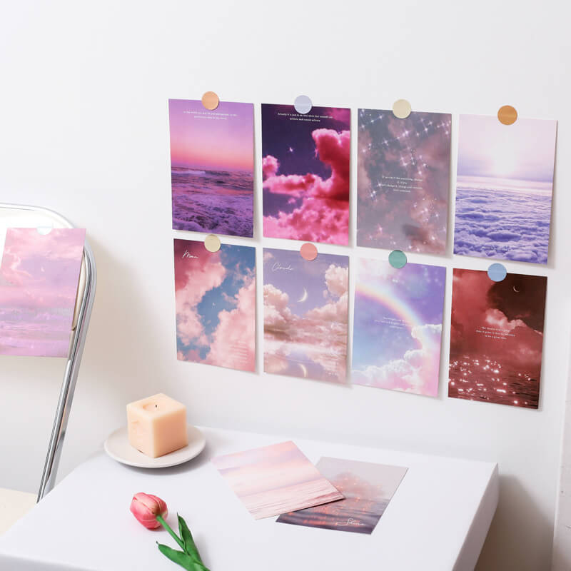 Glitter Clouds Wall Collage Postcards — Considered Home Styling