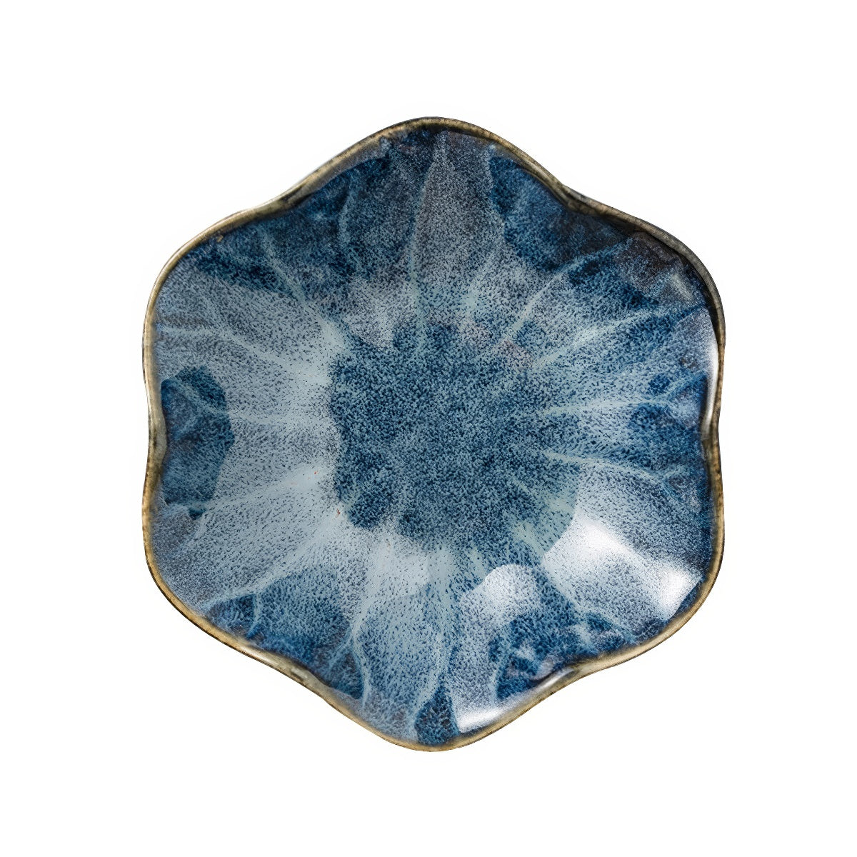 Petal Ceramic Jewelry Tray — Crackle-Glaze Catch-All for Vanity Styling — Lifestyle 3