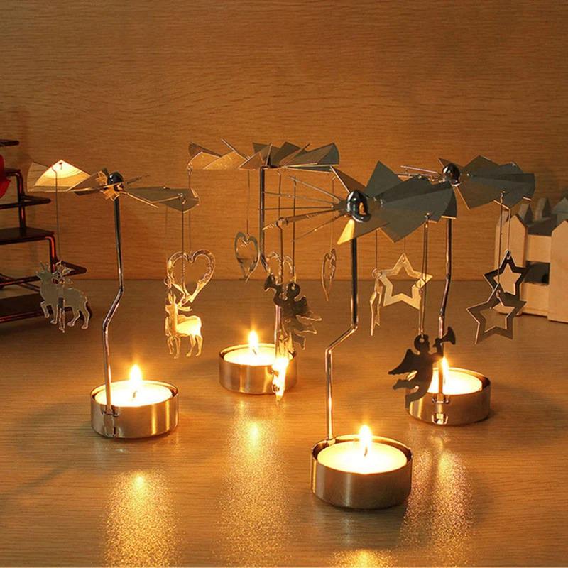 Golden Carousel Candle Holder — Decorative Vase for Considered Styling — Front view