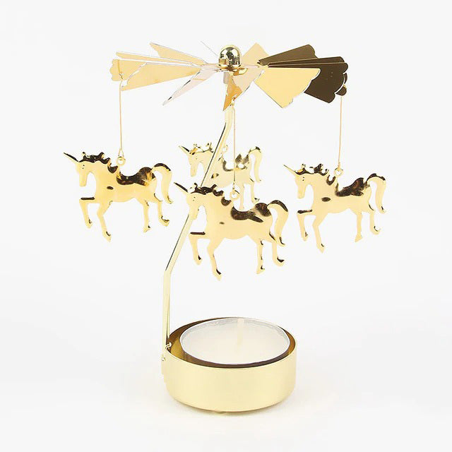 Golden Carousel Candle Holder — Decorative Vase for Considered Styling — Lifestyle 7