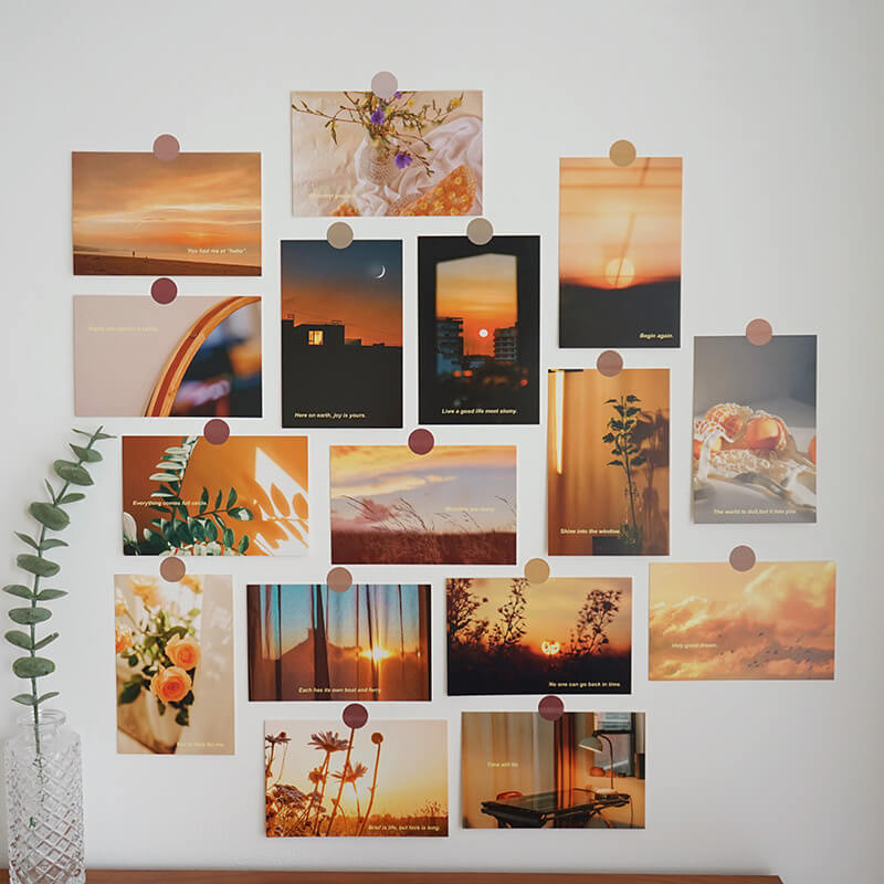 Golden Hour Wall Collage Postcards — Considered Home Styling — Front view