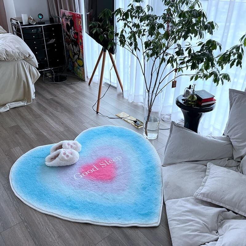 Heart Shaped Accent Rug — Soft Accent Rug for Bedroom Layering — Lifestyle 2