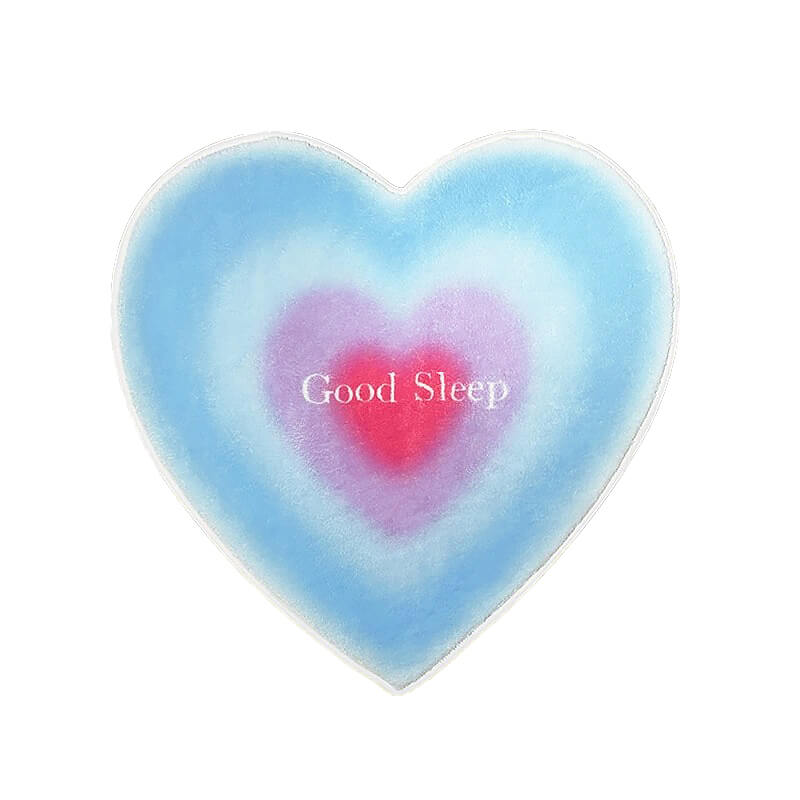 Heart Shaped Accent Rug — Soft Accent Rug for Bedroom Layering — Front view