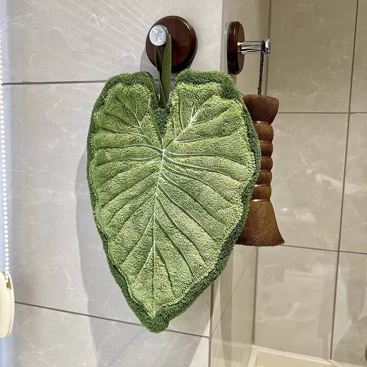 Botanical Leaf Microfiber Hand Towel — Considered Home Styling — Lifestyle 4