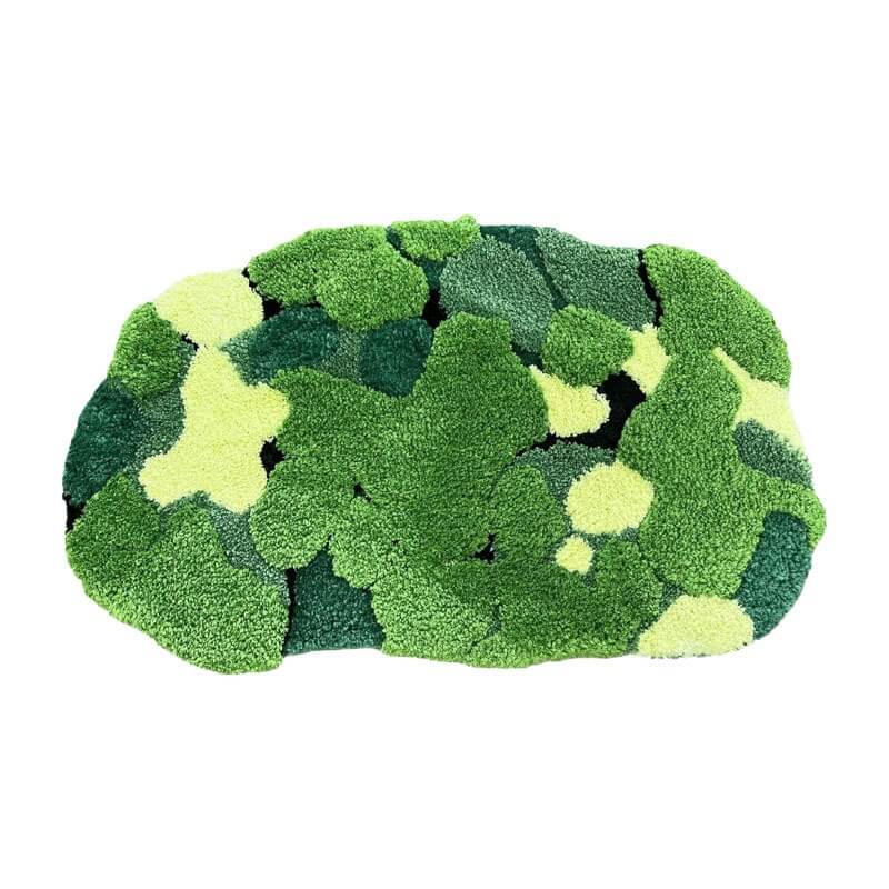 Green Moss Tufted Rug — Soft Accent Rug for Bedroom Layering — Lifestyle 4
