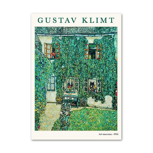 Klimt Green Art Hoe Canvas Posters — Considered Home Styling — Lifestyle 3