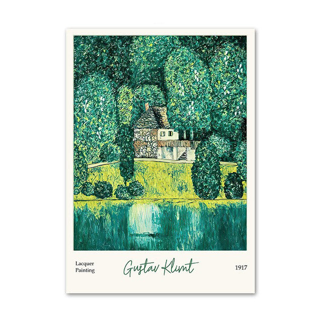 Klimt Green Art Hoe Canvas Posters — Considered Home Styling — Lifestyle 7