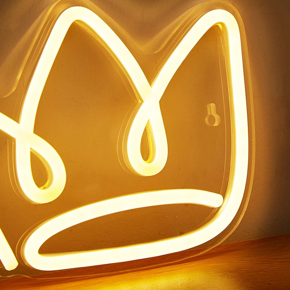 Princess Crown LED Neon Sign — Warm LED Mood Lighting for Bedside — Lifestyle 1