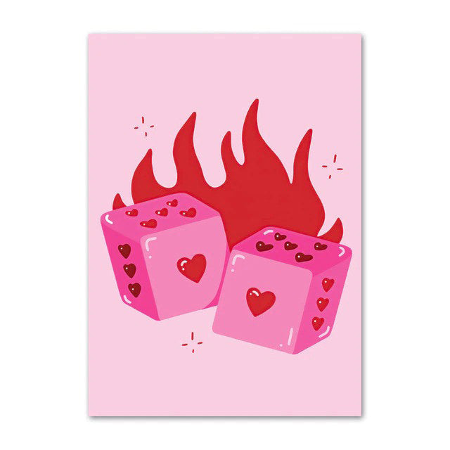 Hot Pink Girly Canvas Posters — Considered Home Styling — Lifestyle 6