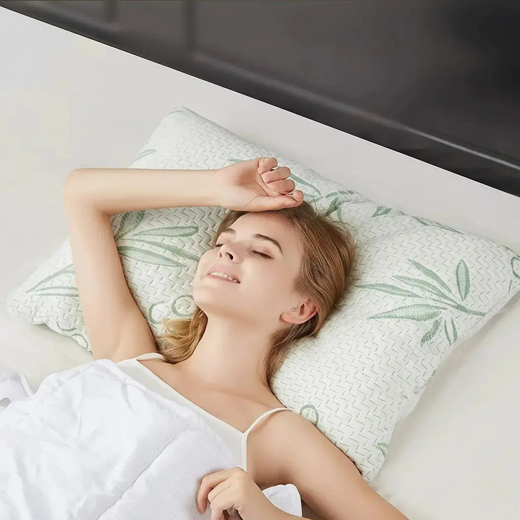 Natural Latex Sleep Pillow – 60x40x12cm, White – Eco-Friendly Comfort for Restful Nights — Lifestyle 2