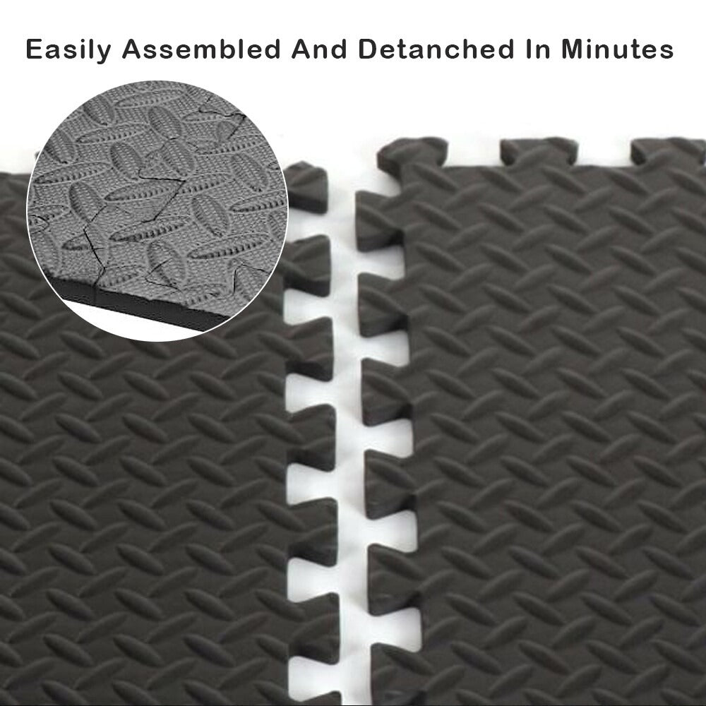 Interlocking Gym Floor Mats - High-Density EVA Foam Tiles for Home Gym, 60cm x 60cm — Lifestyle 3