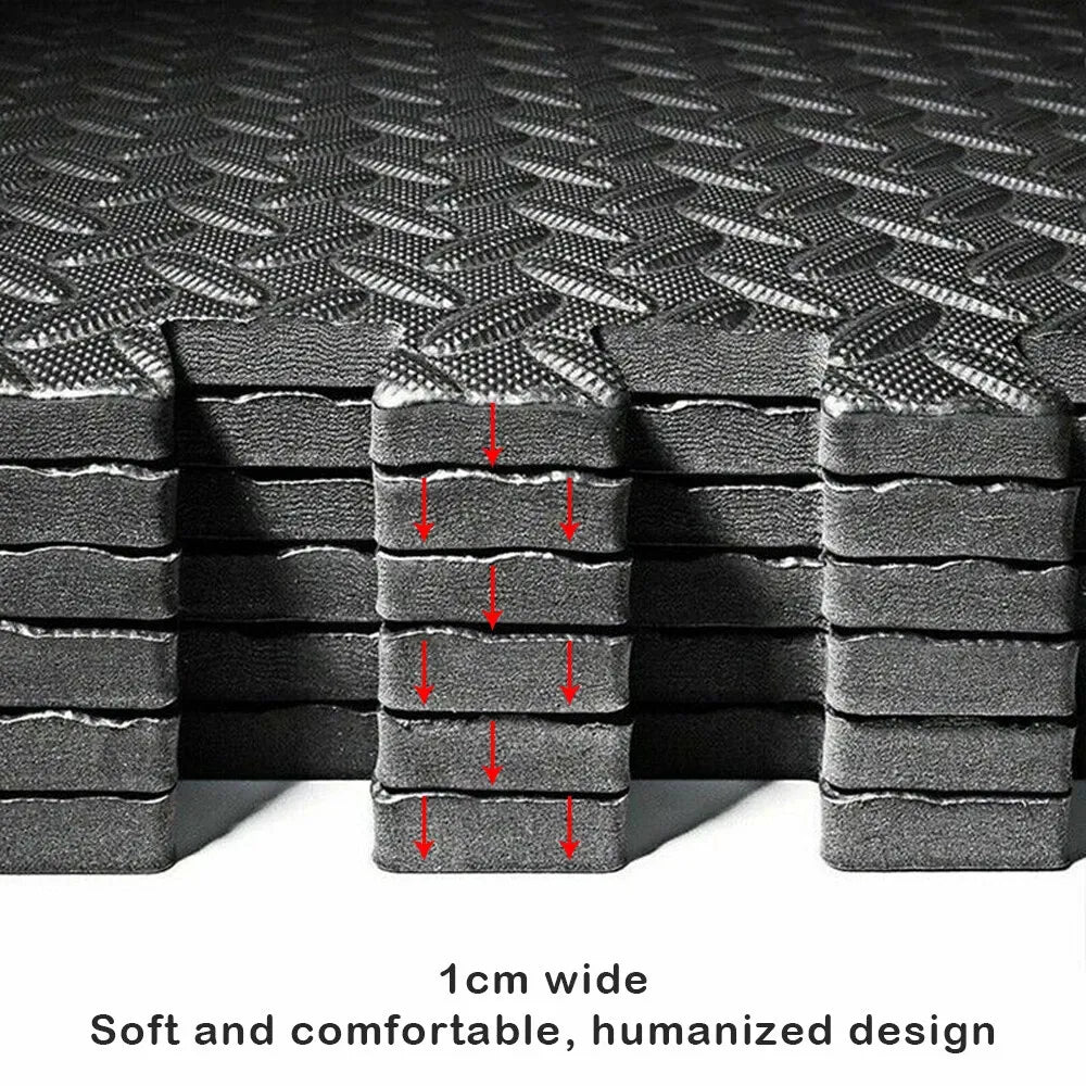 Interlocking Gym Floor Mats - High-Density EVA Foam Tiles for Home Gym, 60cm x 60cm — Lifestyle 5