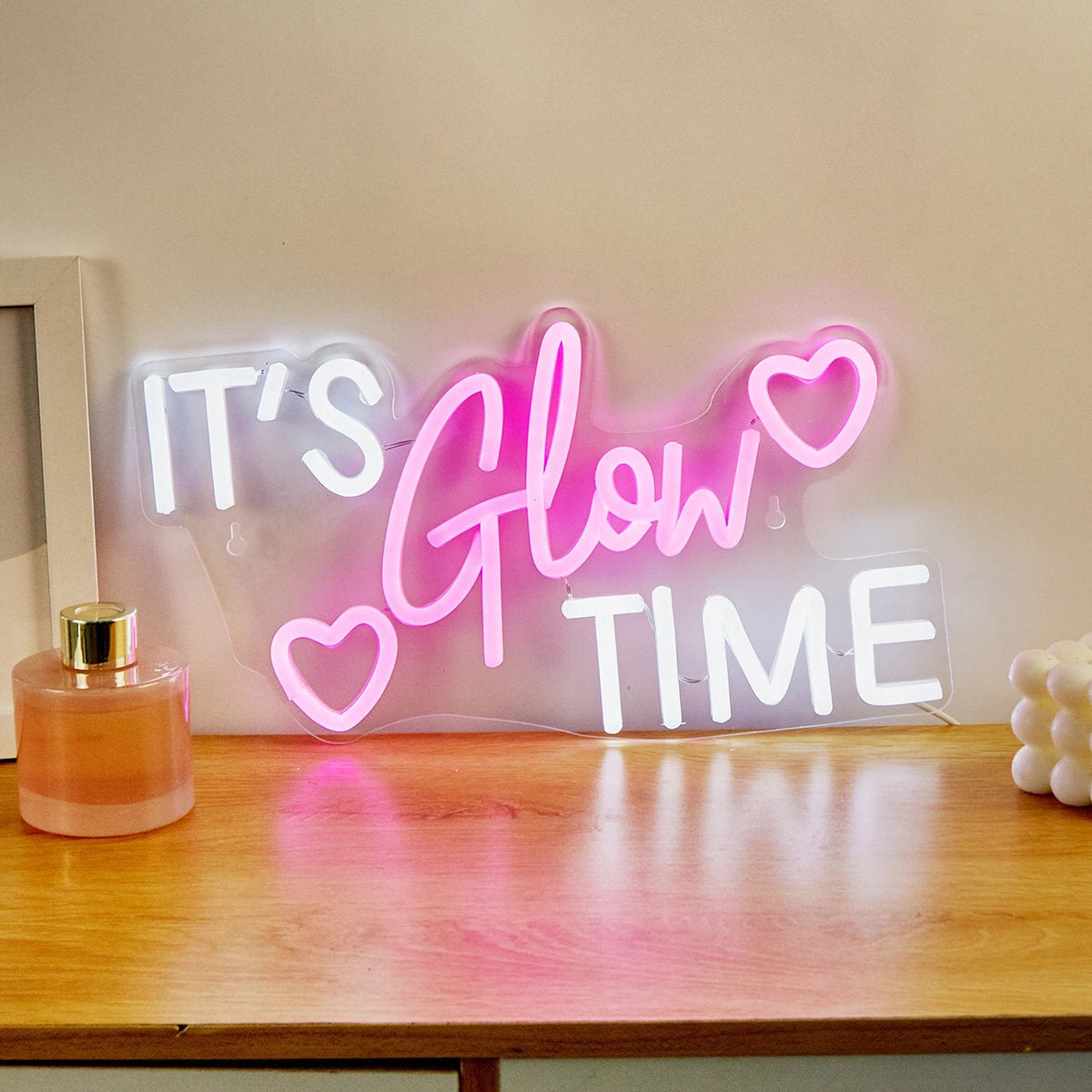 It’s Glow Time LED Neon Wall Sign — Detail