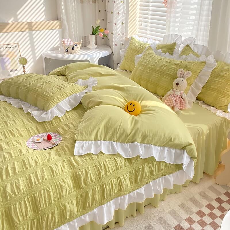 Ruffle Bedding Set — Soft-Touch Cotton Duvet & Pillowcases — Lifestyle 8