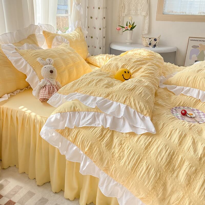 Ruffle Bedding Set — Soft-Touch Cotton Duvet & Pillowcases — Lifestyle 6