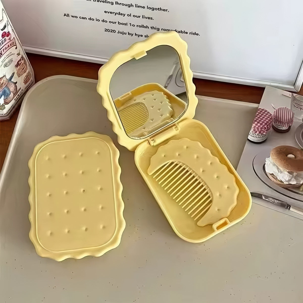 Biscuit Makeup Pocket Mirror — Considered Home Styling — Detail