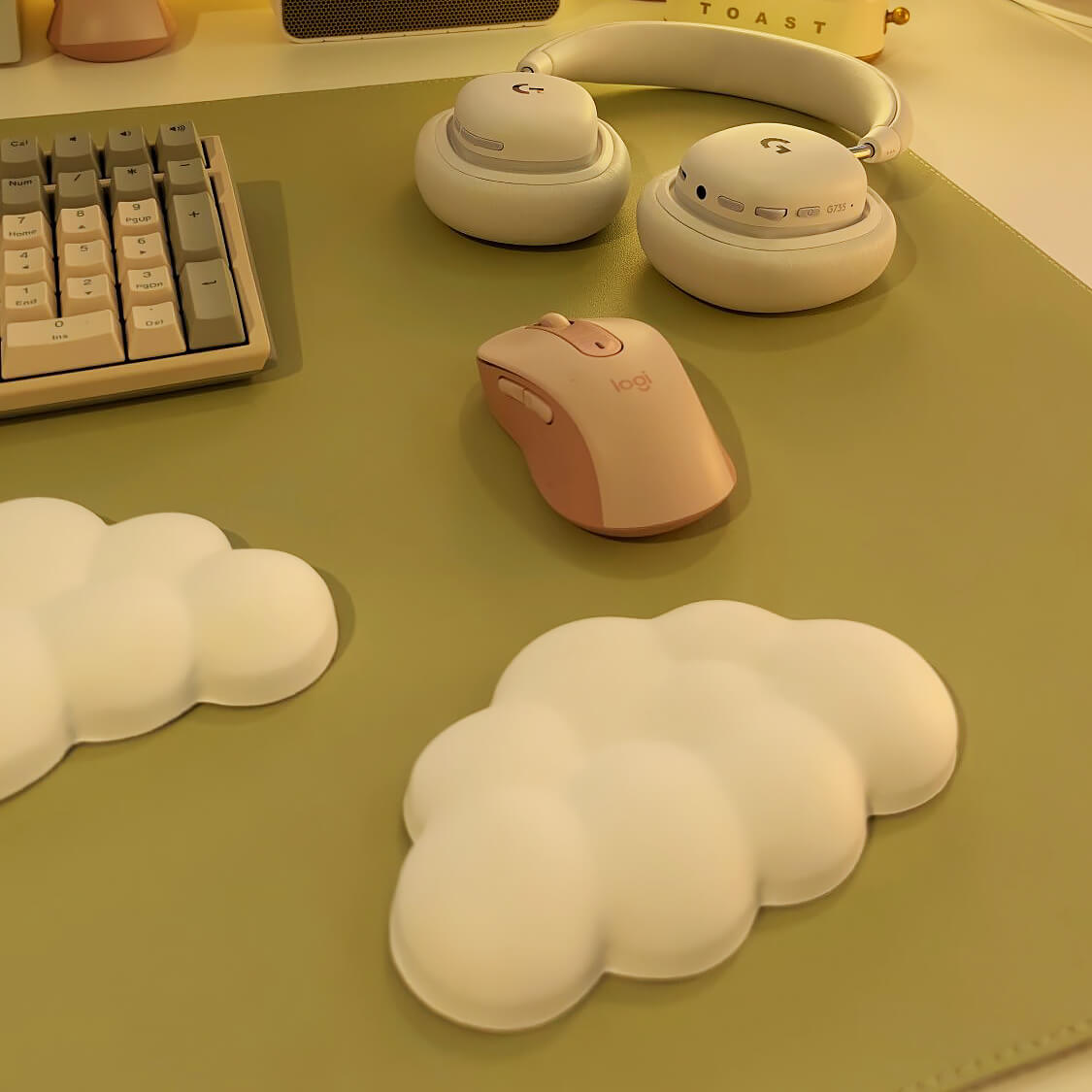 Cloud Shaped Keyboard & Mouse Wrist Rest — Considered Home Styling — Lifestyle 3