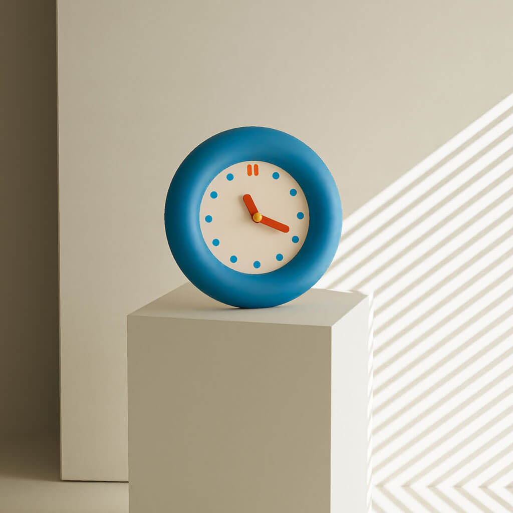 Kidrore Modern Blue Round Clock — Considered Home Styling — Lifestyle 4