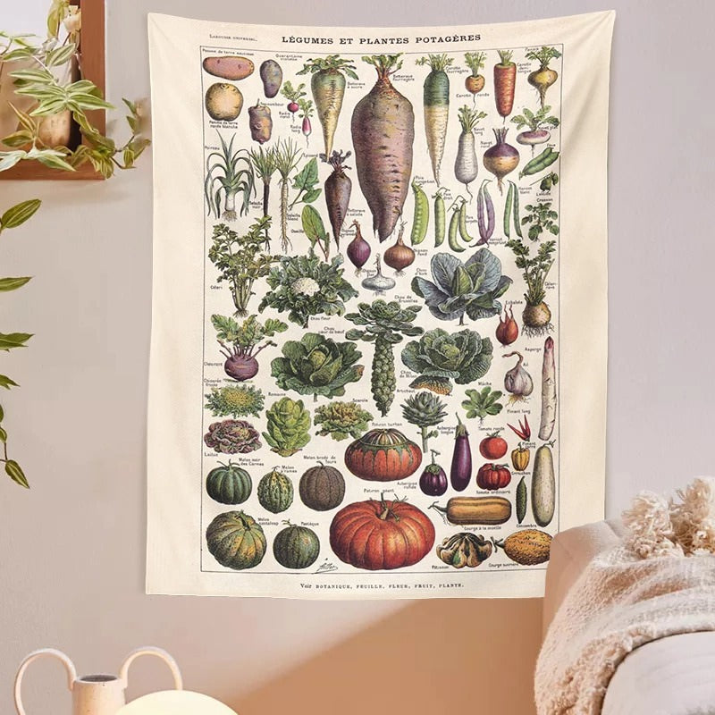 Les Legumes Botanical Tapestry — Considered Home Styling — Detail