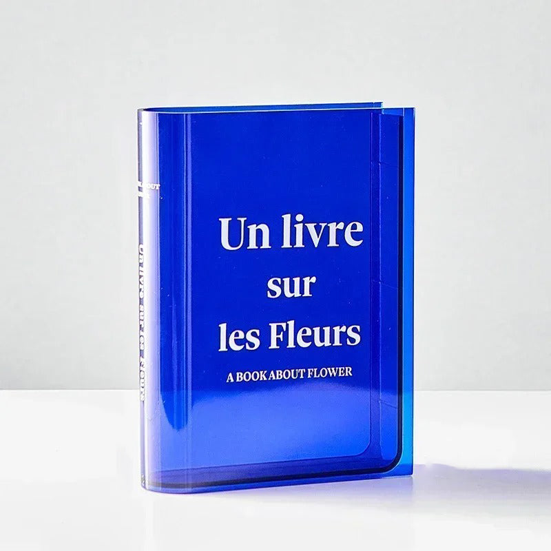 Book Shaped Colored Acrylic Flower Vase — Decorative Vase for Considered Styling — Lifestyle 8