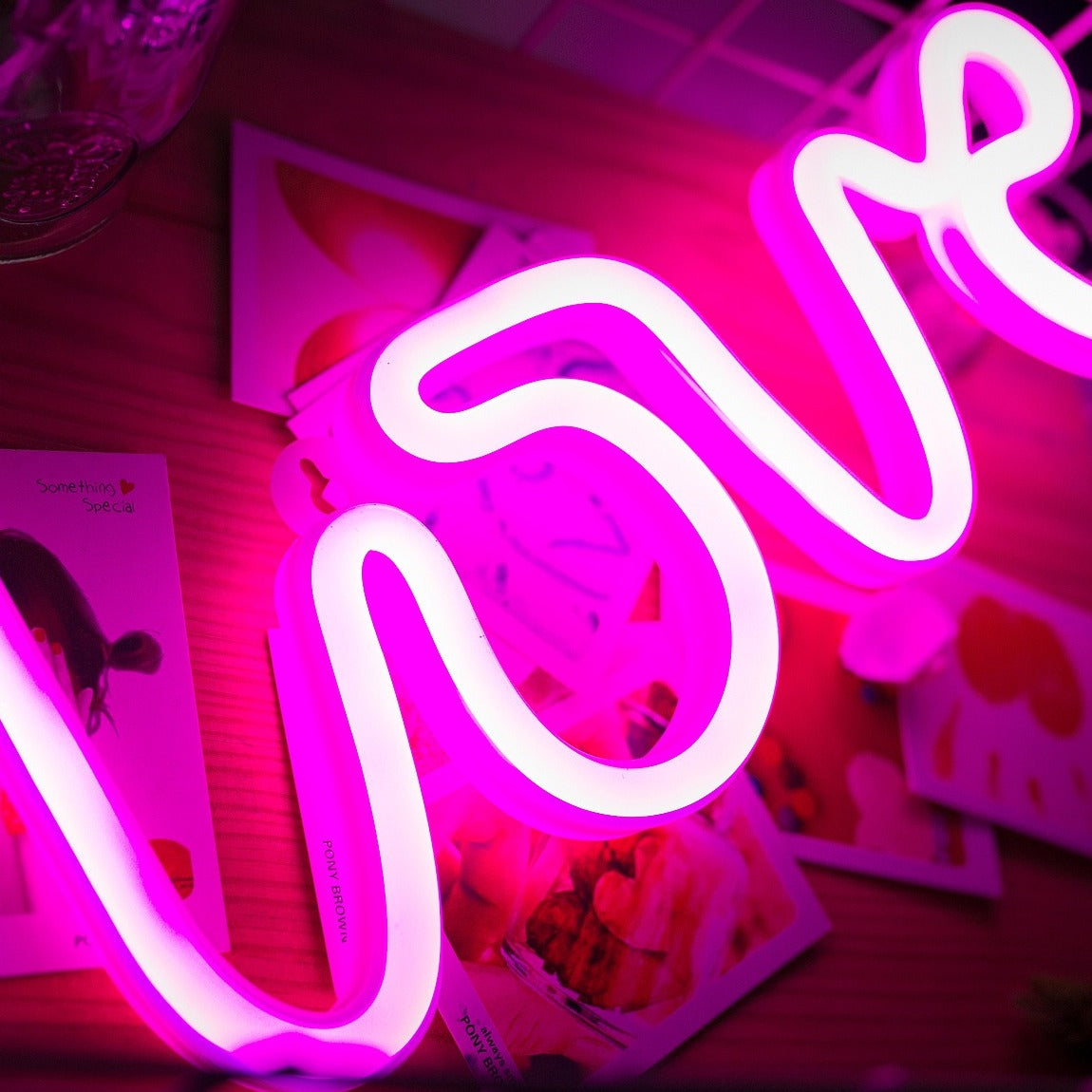 Love Neon Sign — Warm LED Mood Lighting for Bedside — Lifestyle 3