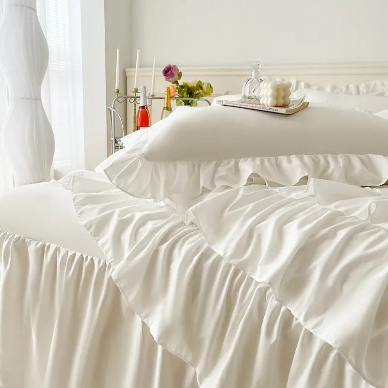 Ruffle Duvet Cover Set — Cotton Bedding for Bedroom Refresh — Lifestyle 4