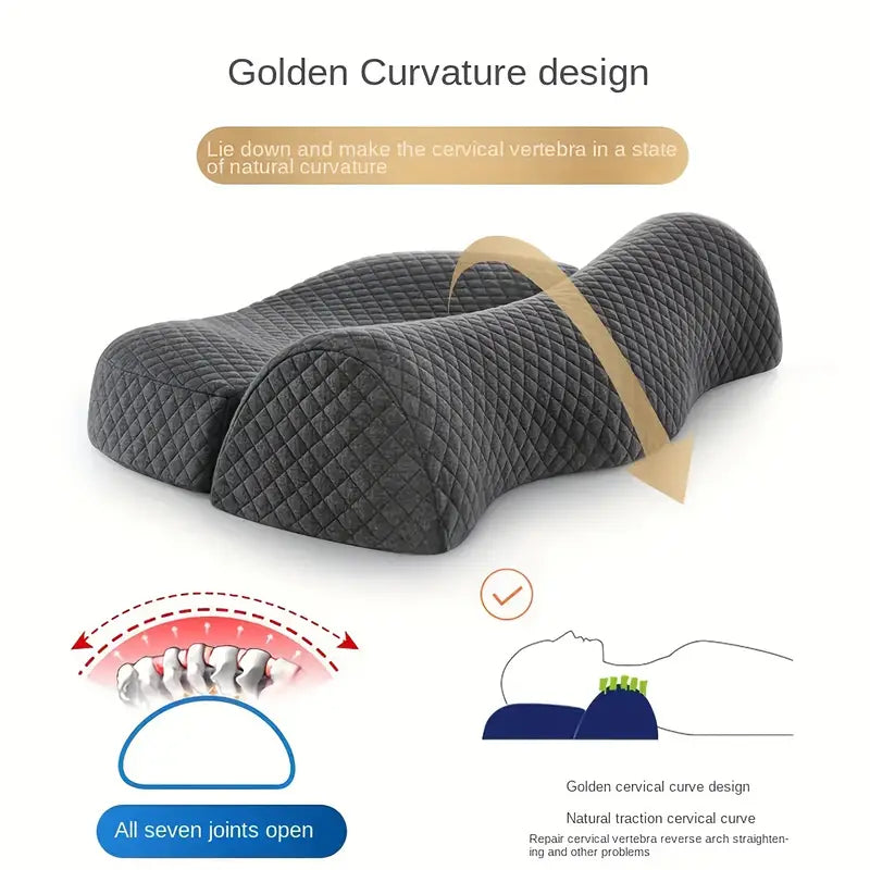 Adjustable Memory Foam Neck Pillow — Customisable Height for Shoulder & Cervical Support — Lifestyle 9