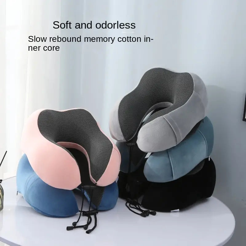 Slow-Rebound U-Shaped Travel Pillow — Memory Foam Neck Support — Lifestyle 4