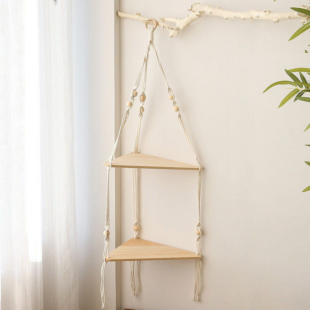 Macrame Hanging Corner Shelf — Considered Home Styling — Lifestyle 7