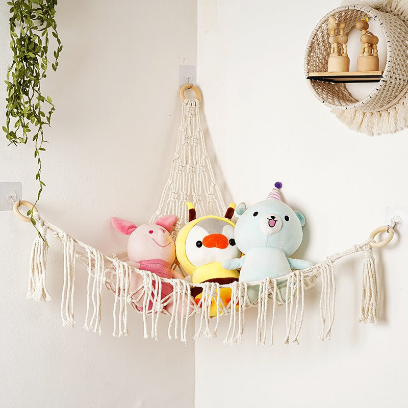 Macrame Toy Hammock — Considered Home Styling — Front view