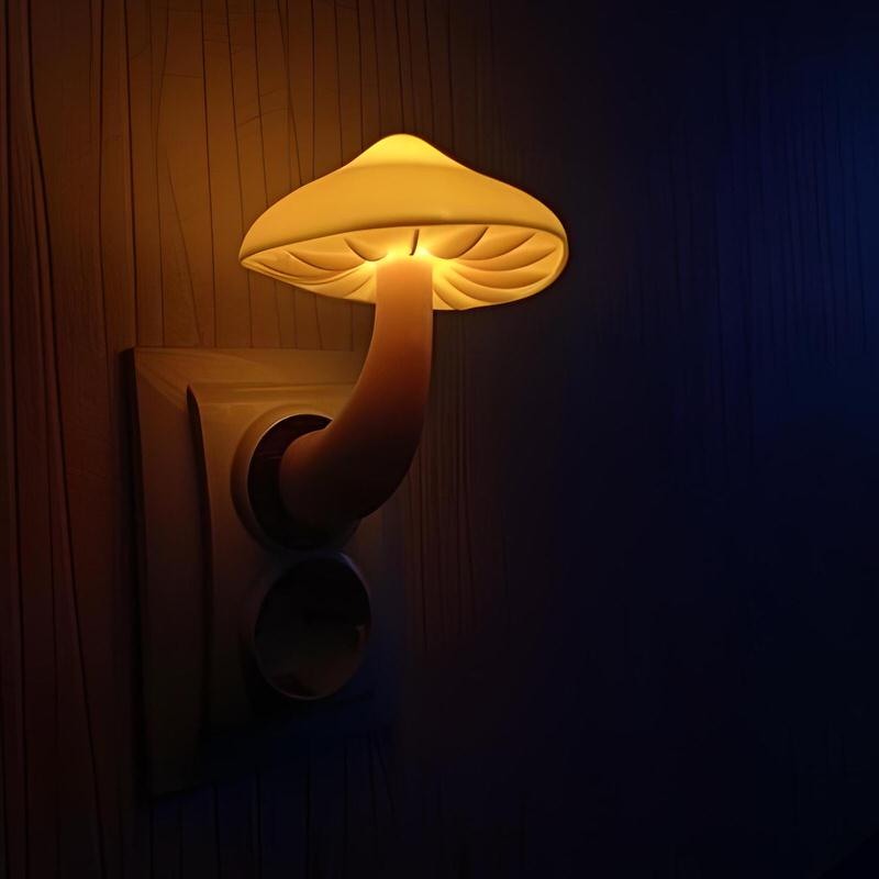 Magic Mushroom Night Light — Warm LED Mood Lighting for Bedside — Front view