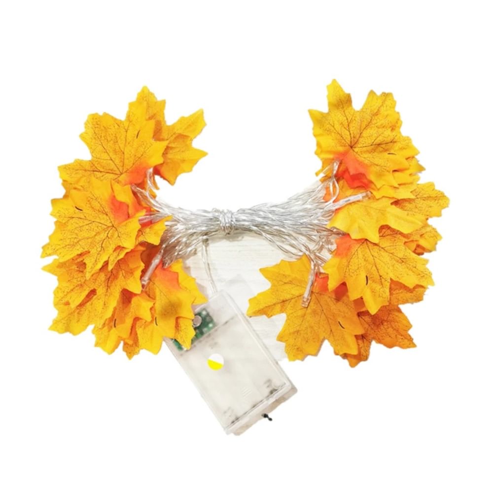 Maple Leaves Fall String Lights — Warm LED Mood Lighting for Bedside — Lifestyle 5
