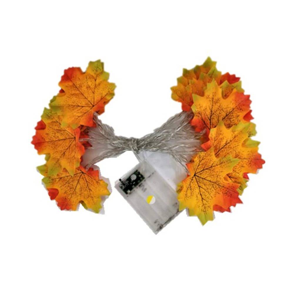 Maple Leaves Fall String Lights — Warm LED Mood Lighting for Bedside — Lifestyle 6