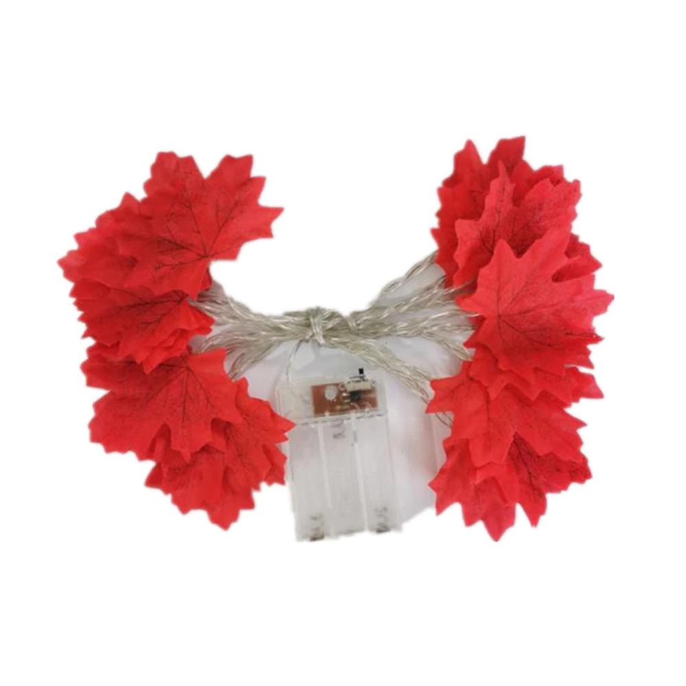 Maple Leaves Fall String Lights — Warm LED Mood Lighting for Bedside — Lifestyle 7