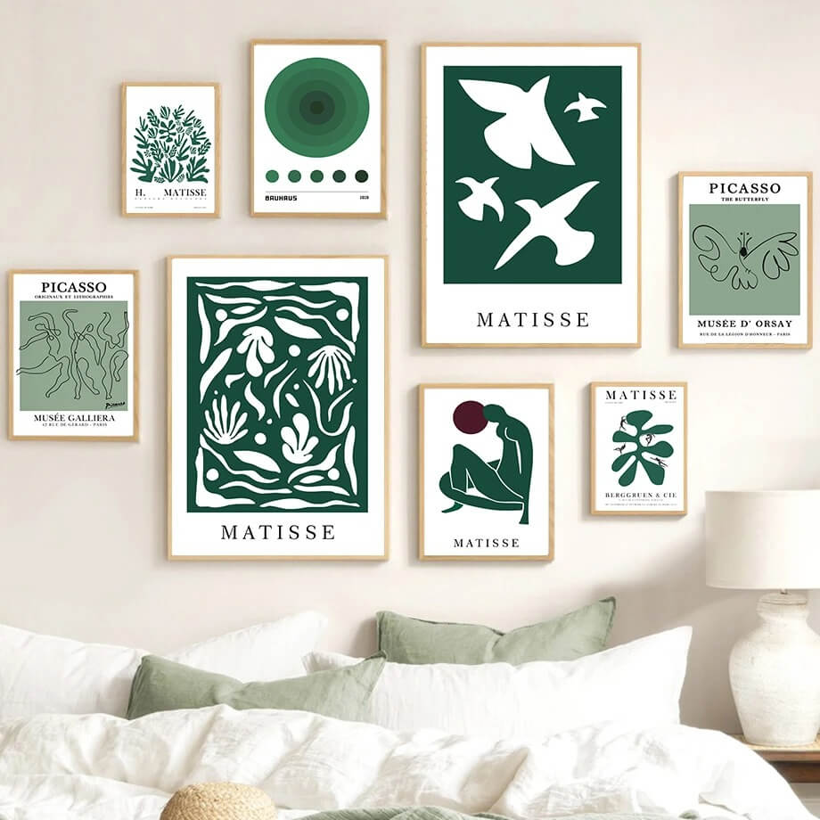 Green Art Mix Canvas Posters — Considered Home Styling — Front view