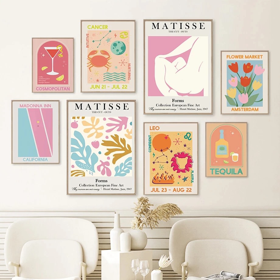 Riviera Gallery Wall Canvas Posters — Considered Home Styling — Front view