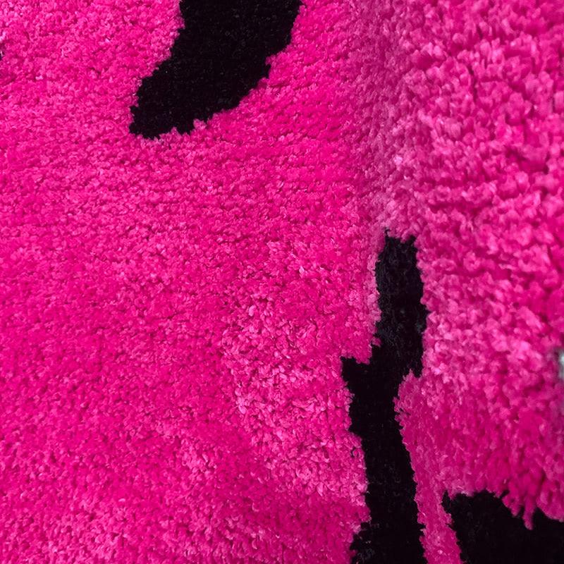 Melted Smiley Fluffy Rug — Soft Accent Rug for Bedroom Layering — Lifestyle 4
