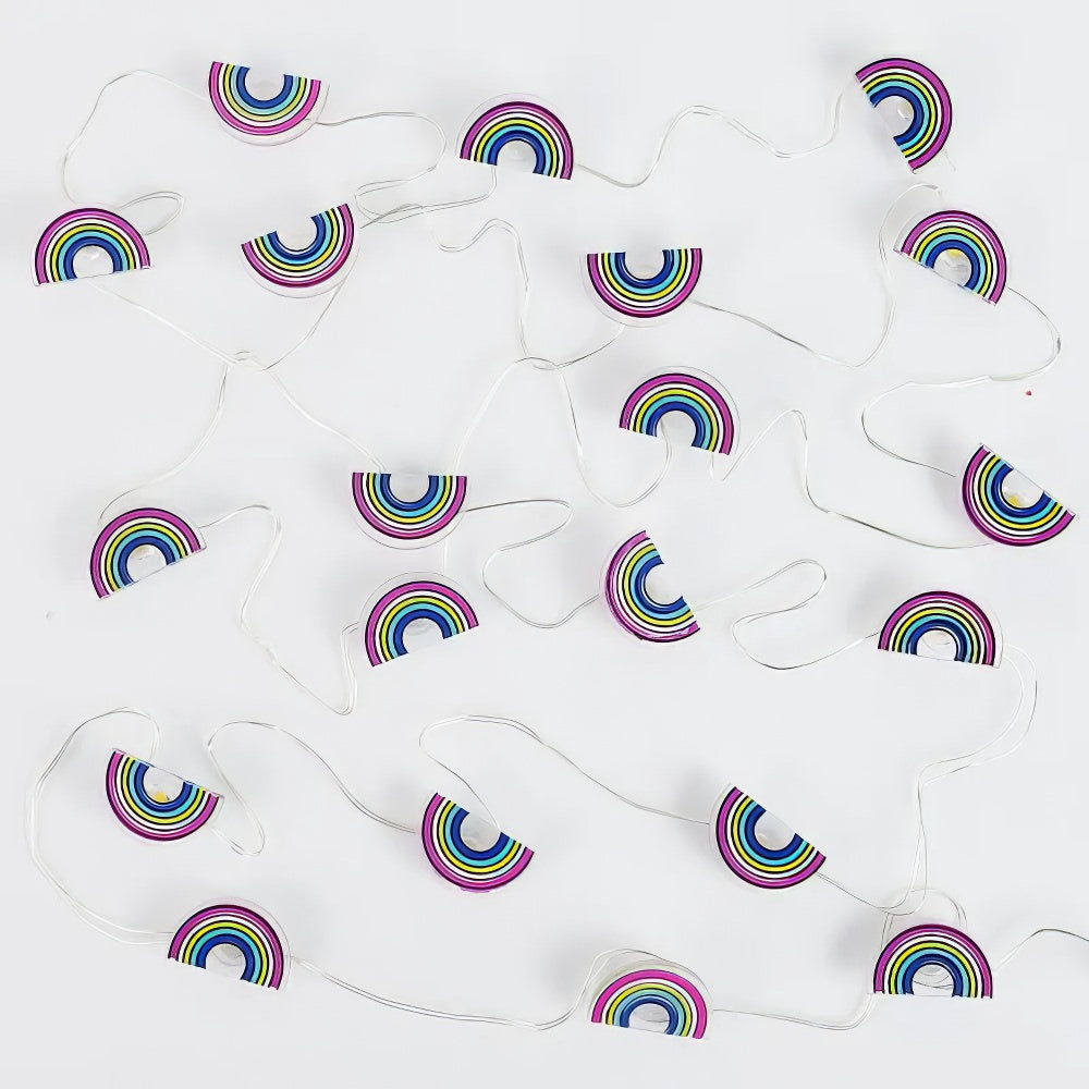 Mini Rainbow Fairy String Lights — Warm LED Mood Lighting for Bedside — Front view