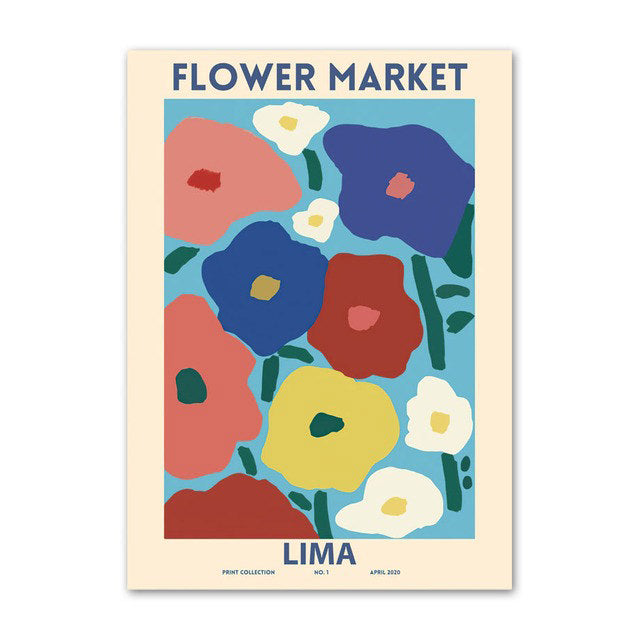 Modern Flower Market Canvas Posters — Considered Home Styling — Lifestyle 4