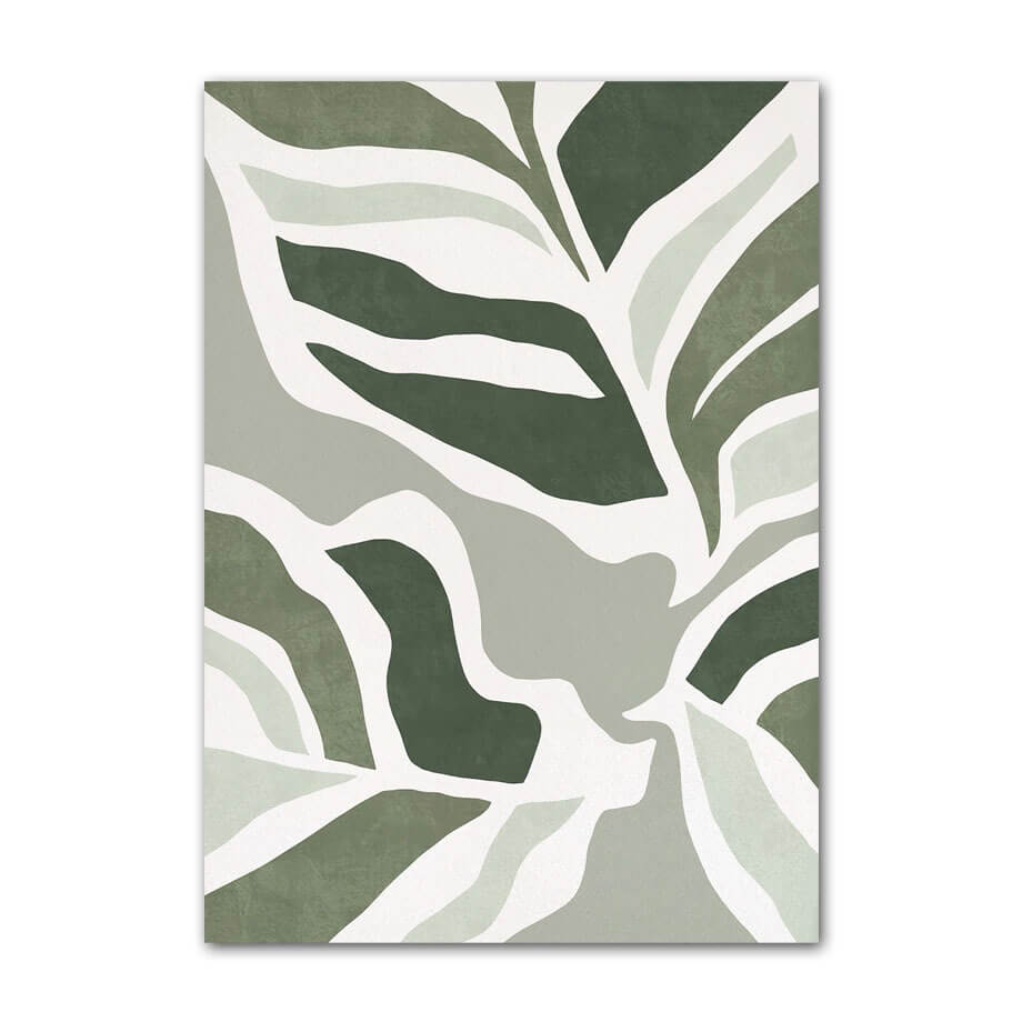 Sage Green Monstera Leaves Canvas Posters — Considered Home Styling — Lifestyle 5