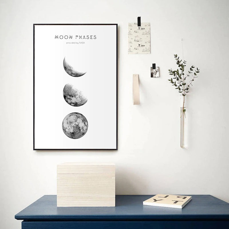 Moon Phases Canvas Posters — Considered Home Styling — Lifestyle 1
