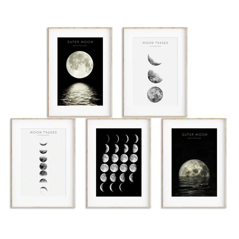 Moon Phases Canvas Posters — Considered Home Styling — Front view