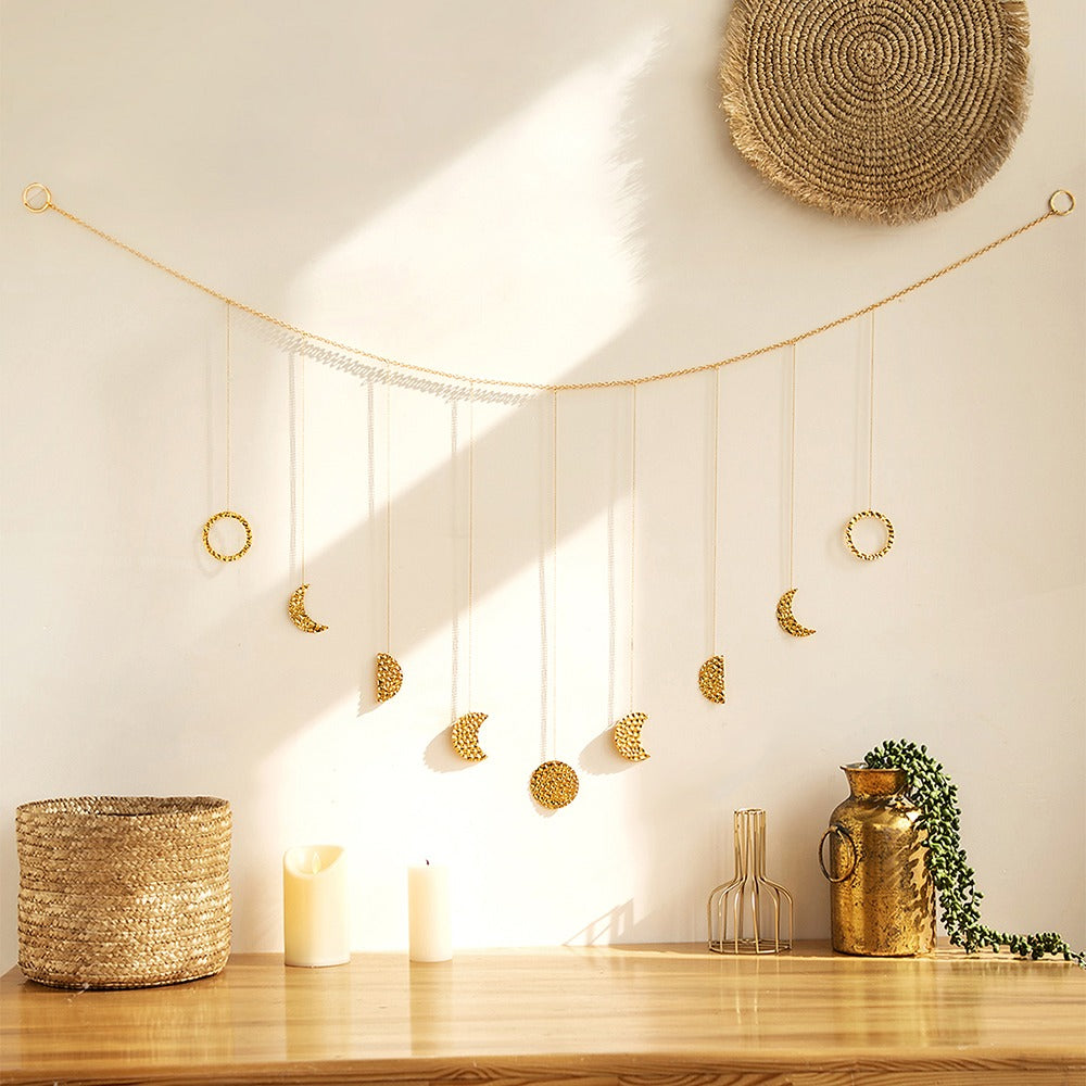 Forged Gold Moon Phases Wall Decor — Considered Home Styling — Front view
